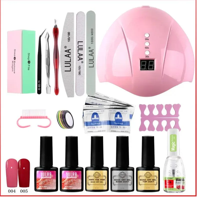 Professional Poly Gel Acrylic Polish Gel Polish Nails Art Kit Set with UV Lamp