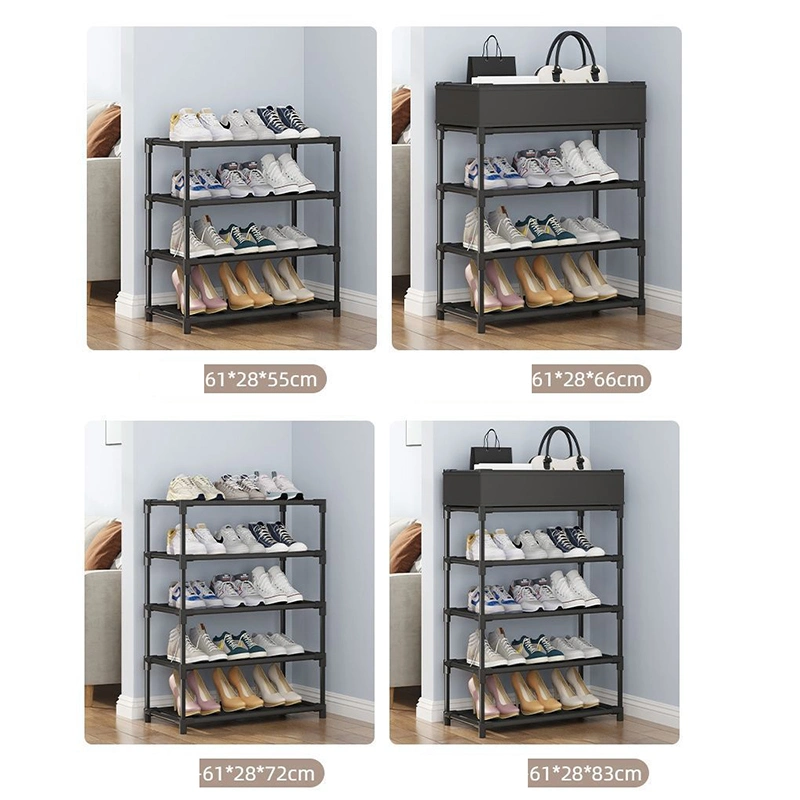 Various Sizes Heavy Duty Black Metal Shoe Rack, Storage