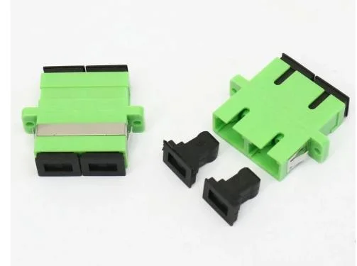 Factory Supply Single Mode Duplex Sc APC Green Fiber Optic Adapter