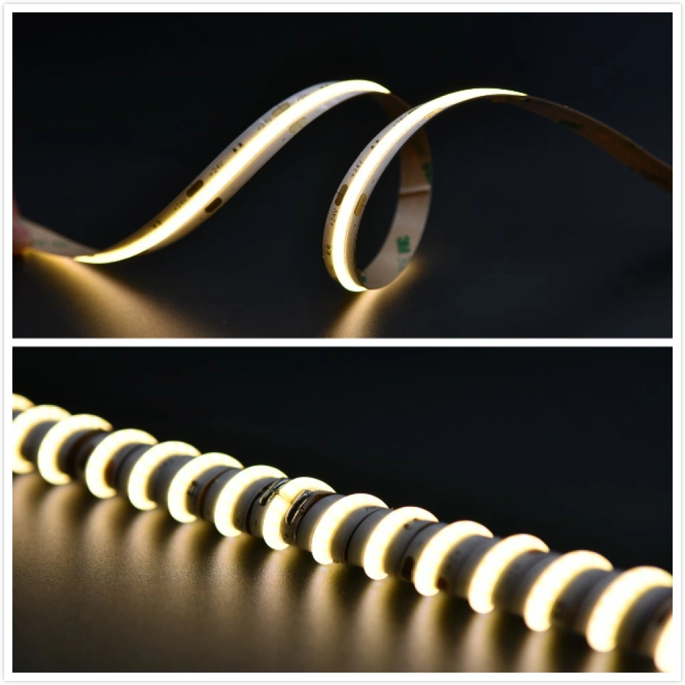 Dream Color LED COB Addressable 840 LED Light Dotless COB Strip Continue Lighting 24V RGB Pixel COB Light Strips