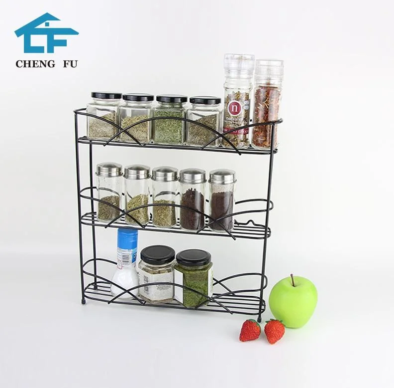 Chrome Plating 4-Tier Metal Wire Spice Rack