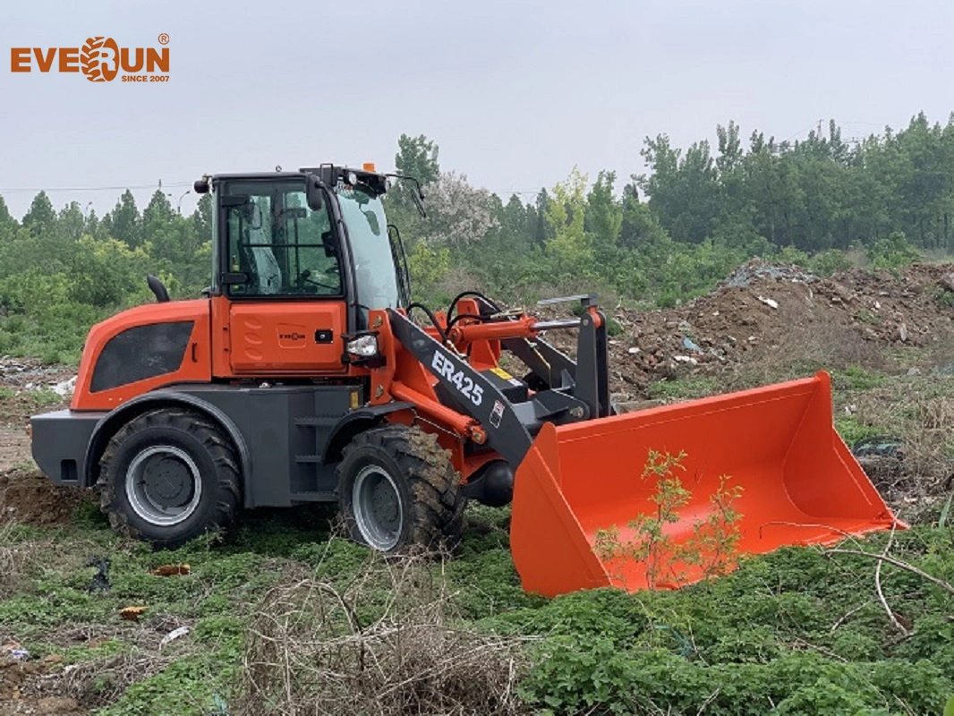 Everun CE Approved Er425 2.5ton Earth-Moving Machinery Multifunction Compact Articulated Front End Mini Wheel Loader