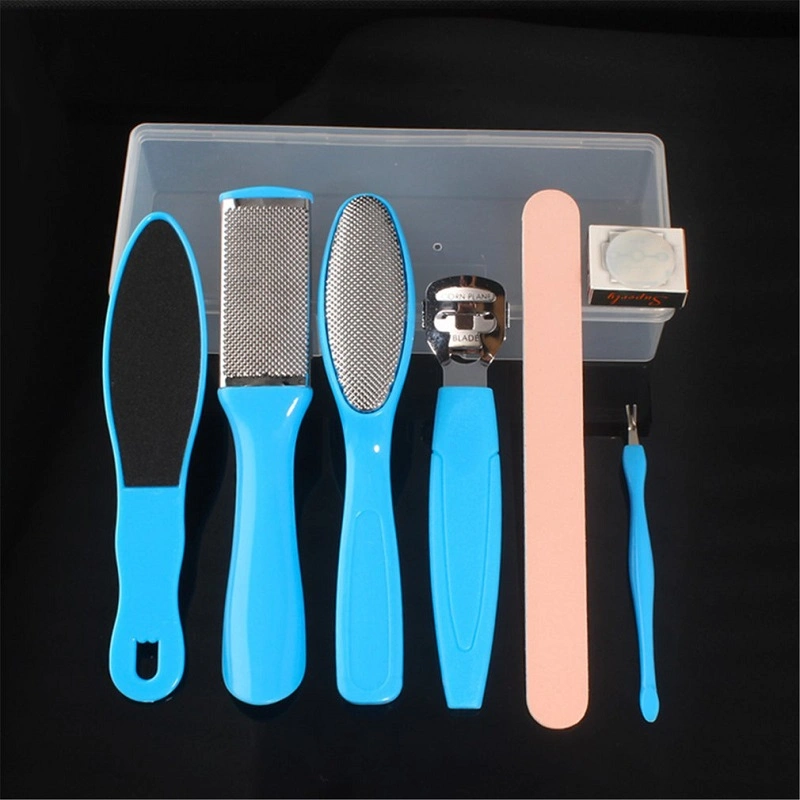 Professional Foot Exfoliate File Dead Skin Remover Pedicure Tools 8 in 1 Stainless Steel Foot Care Kit Set