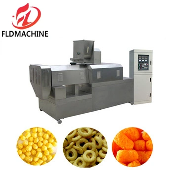 Doble tornillo Extruir arroz maíz Puffing Snack Palas de comida Balls Anillos diferentes formas extrusión producción Extrusión Equipo