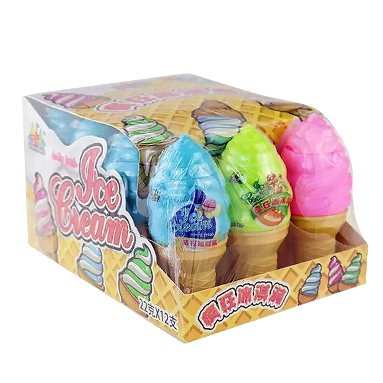 New Product Crazy Ice Cream Shape Liquid Candy Cone Fruit Jam Candy