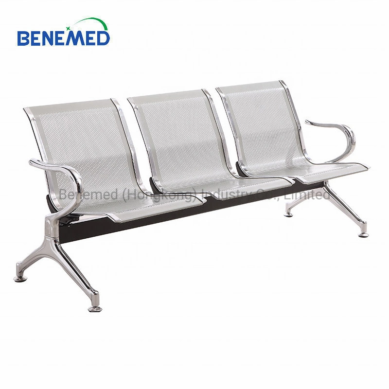 Hospital Use silla de asiento de acero inoxidable de metal de 3/4/5 asientos