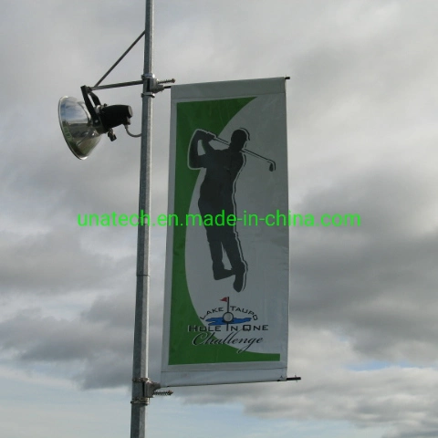 Banner Lamp Pole Flex Spring Bracket Hardware Media Ads Image Round Arm