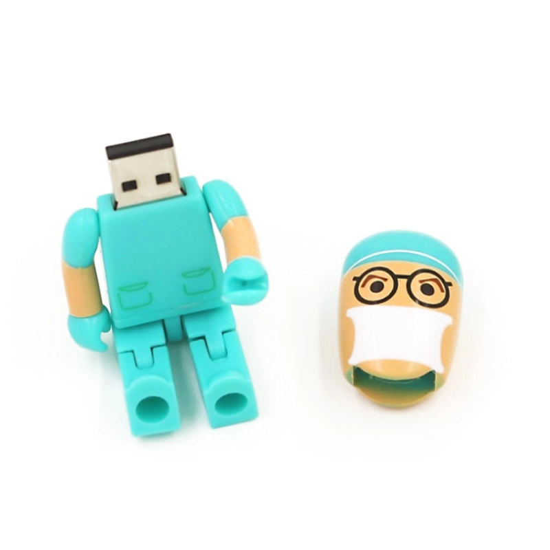 Promotion Gift Cartoon Plastic Doctor Shape Desktop Trinkets USB Flash Drive