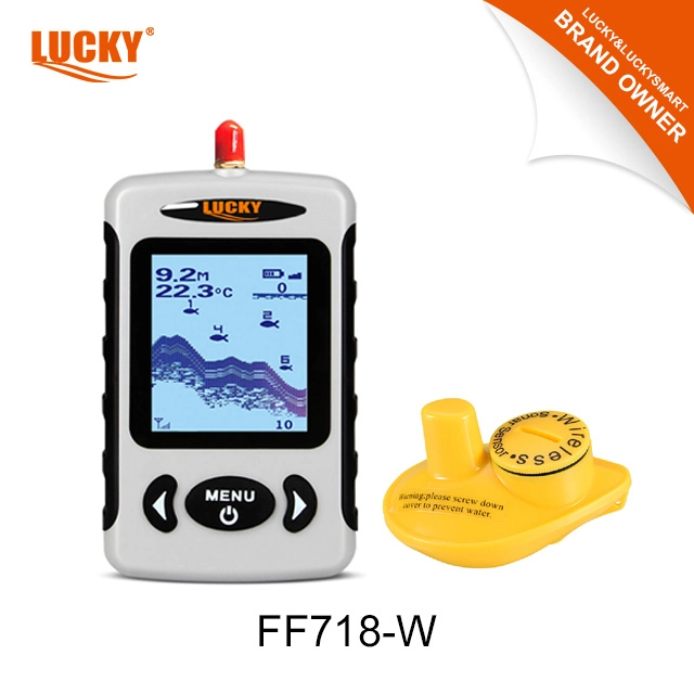 Localizador de peixes dual band da sorte Visor matricial com Sonar Wireless FF718-W