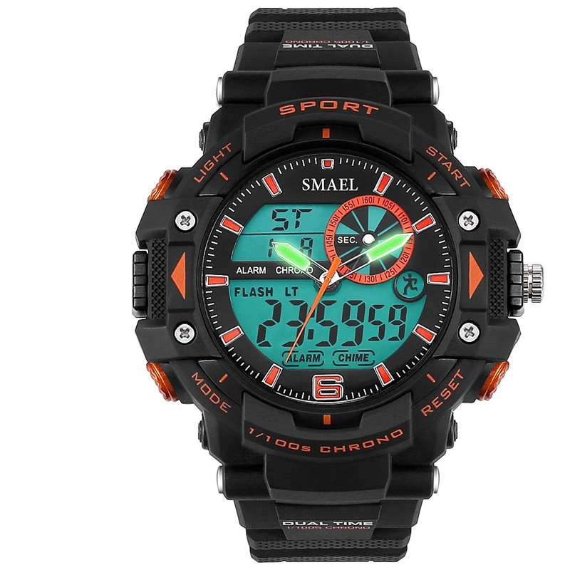 Men's Military Style LED Digital Quartz Sport Watch Luxury Sport Wrist Orange