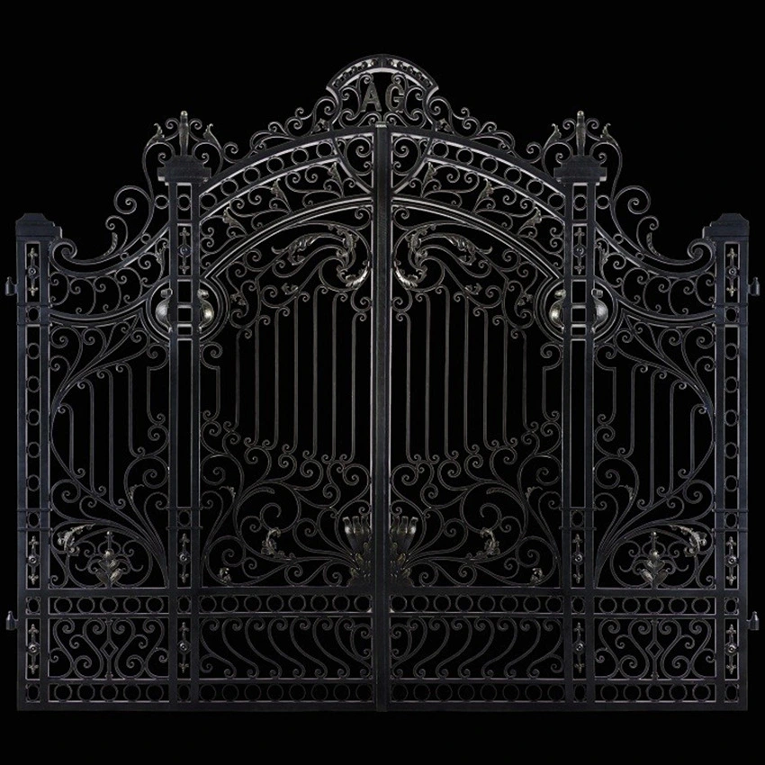 American Automatic Arm Swing Iron Gate, Simple Forged Main Iron Gate Galvanized