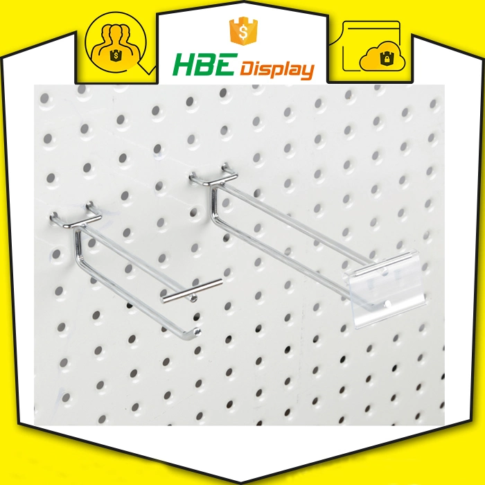 Metal Display Double Wire Pegboard Hook with Price Tag