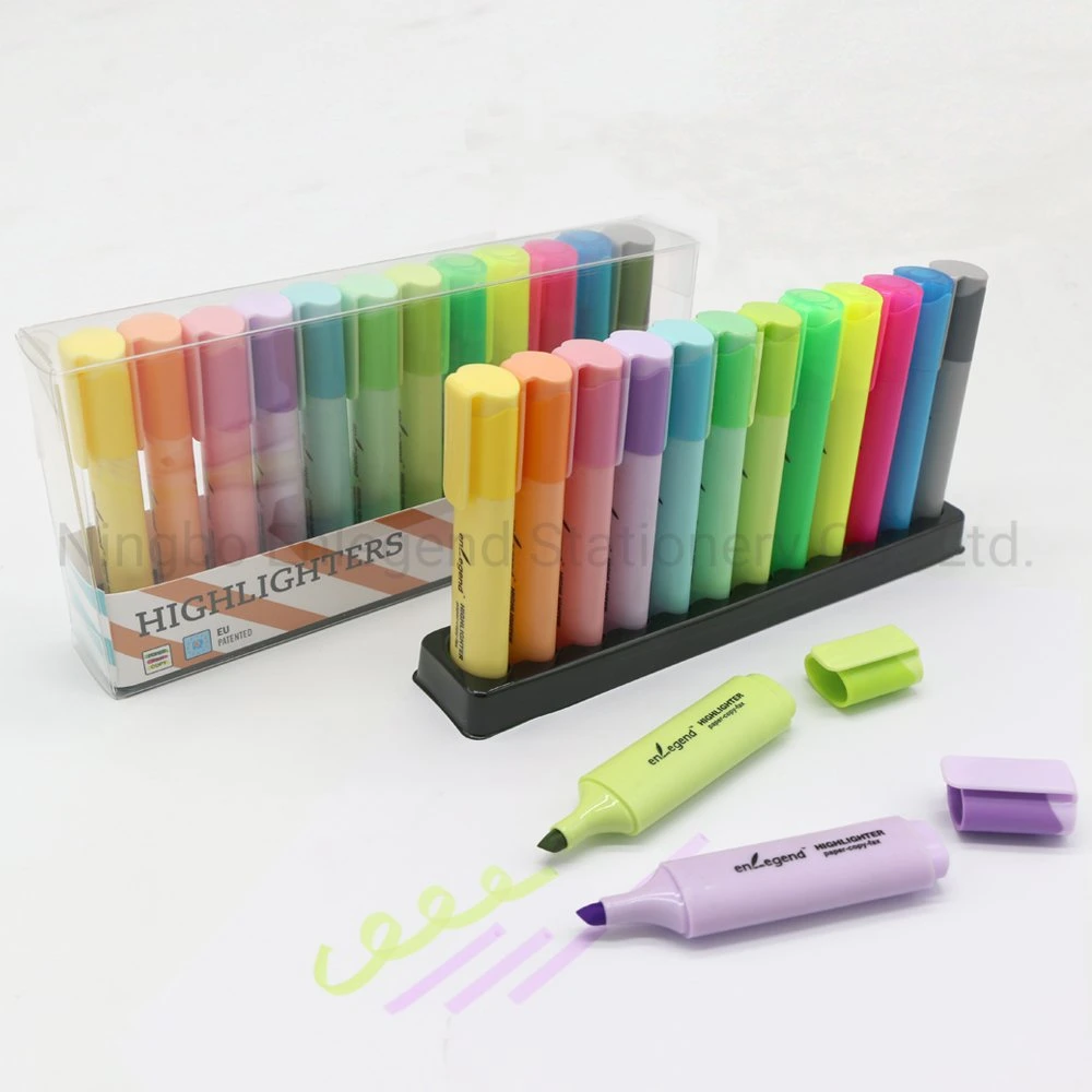 12 Farben Set Oval Form Stationery Textmarker Marker Set