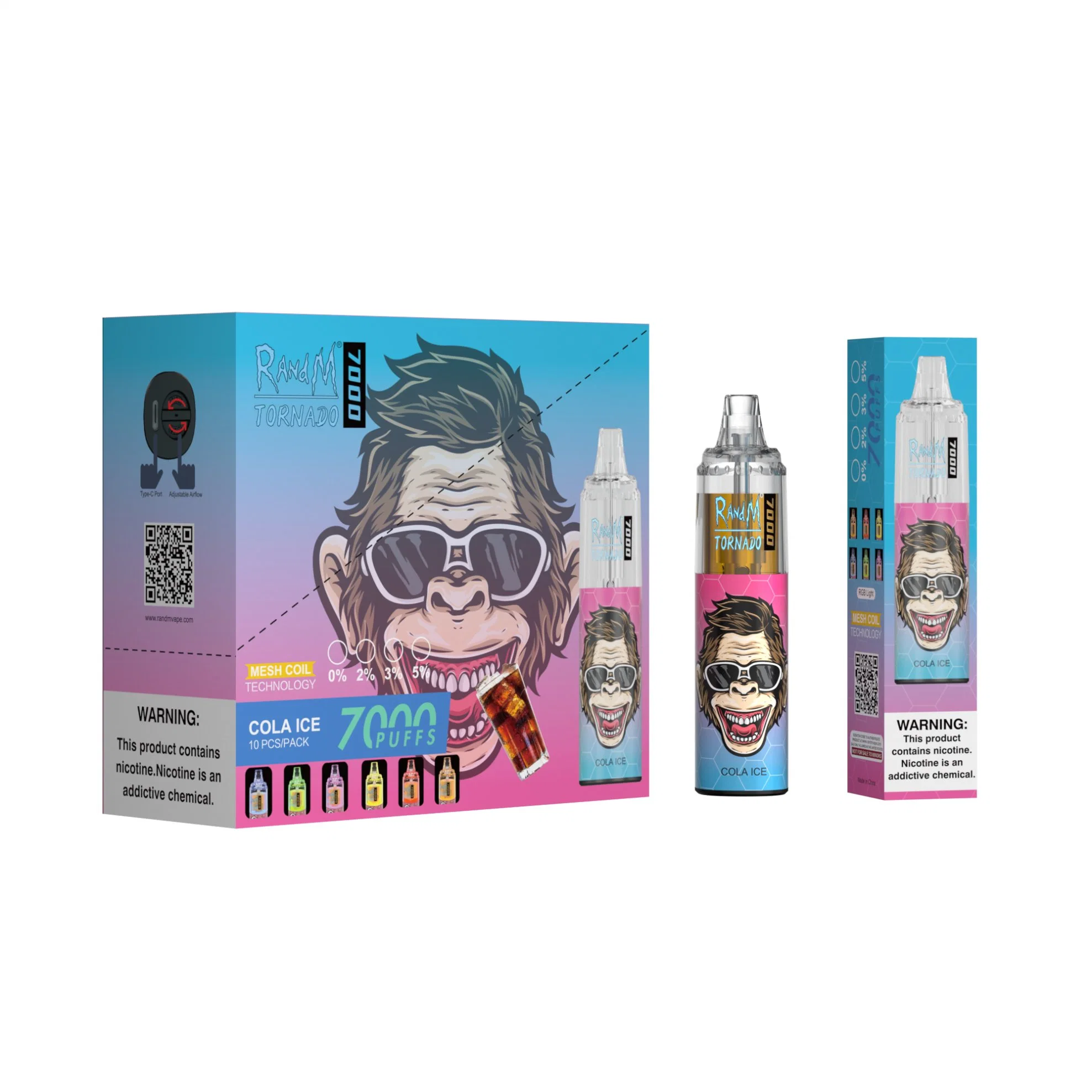 Wholesale/Supplierr Price Randm Tornado 7000 Puffs Disposable/Chargeable Vape E-Cig