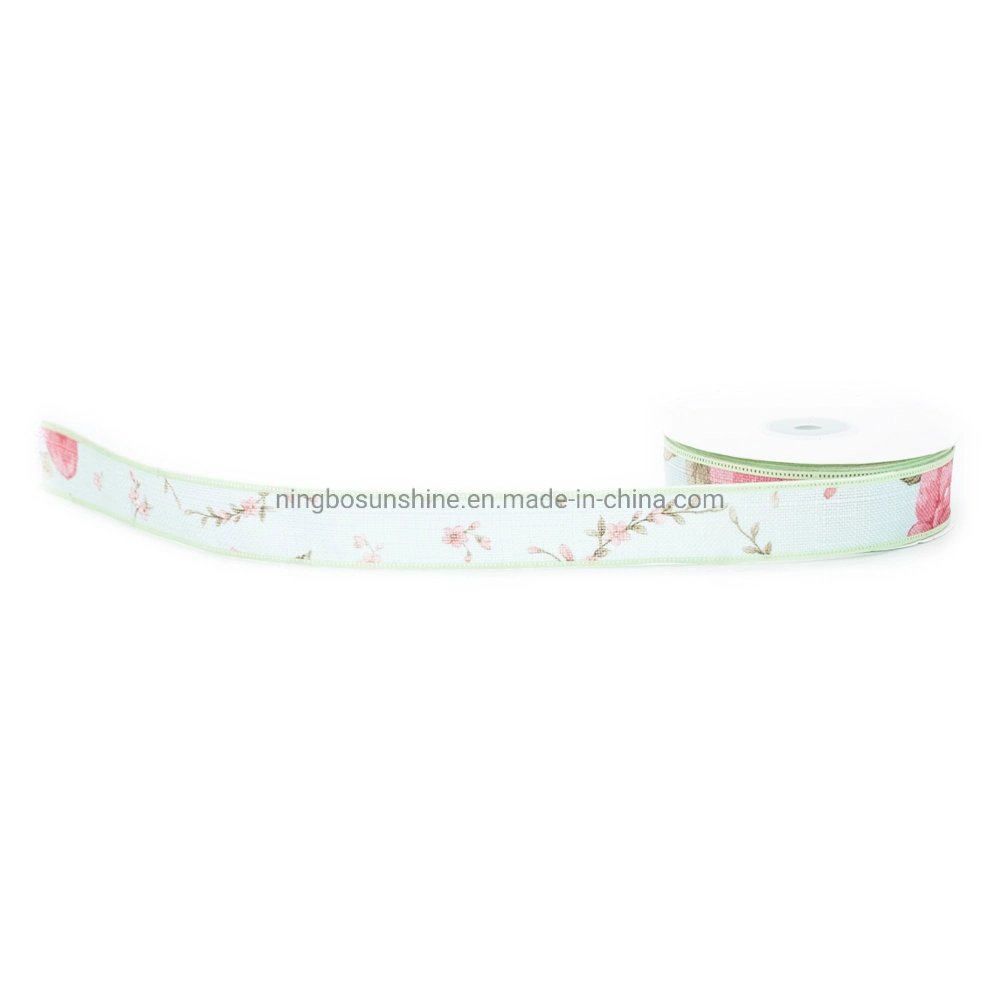 Custom High quality/High cost performance  Floral Printed Ribbon for Garment