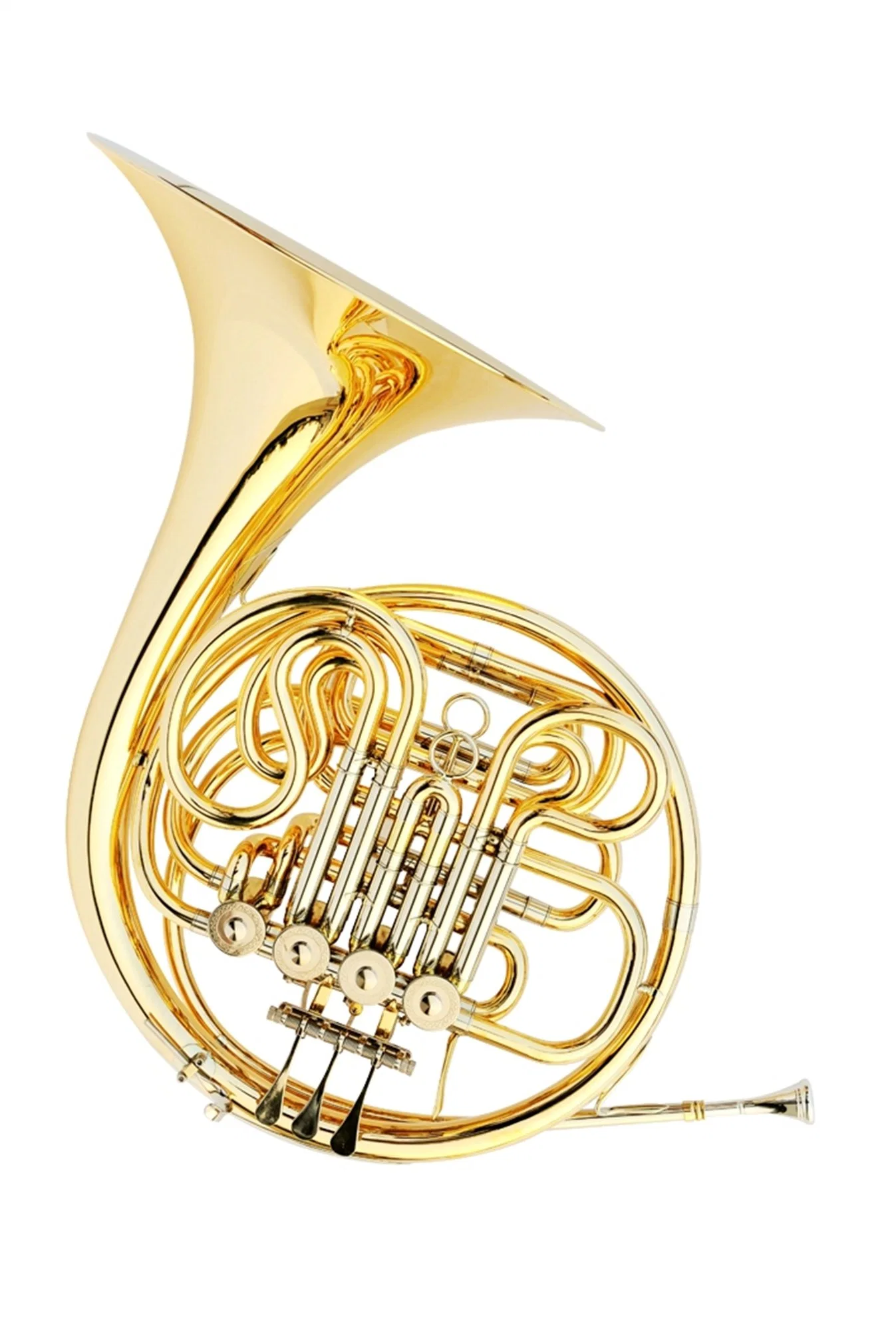 Gold Color French Horn, Wholesale Brass Instruments, Children Gifts