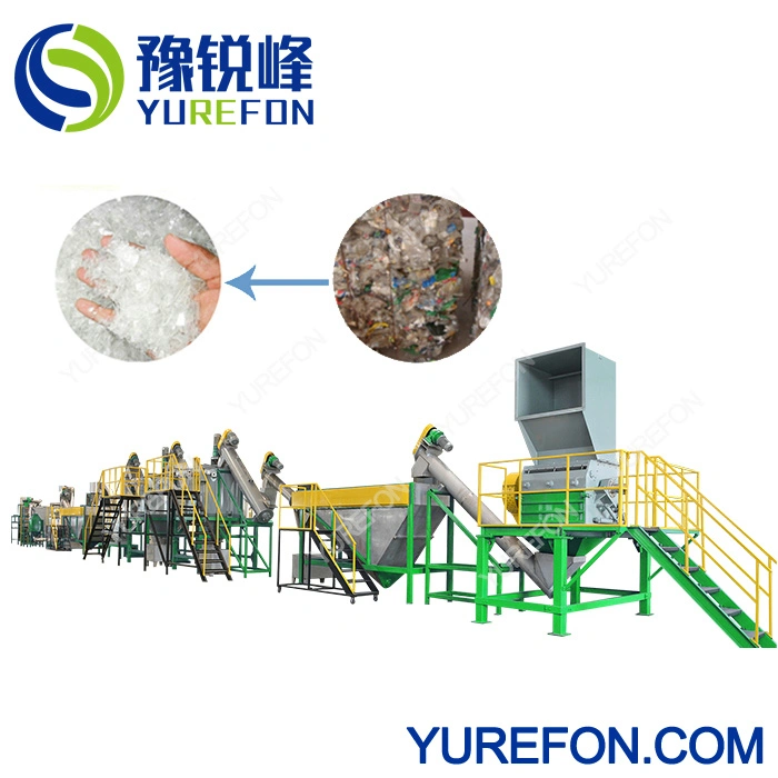 Waste Plastic Pet Bottle Flake/Drum/Pallet/PP/HDPE/LDPE/Rubber/Lump/PVC Pipe/PE Film/Jumbo Woven Bags/Garbage Crushing Crusher Recycling Plant Washing Machine