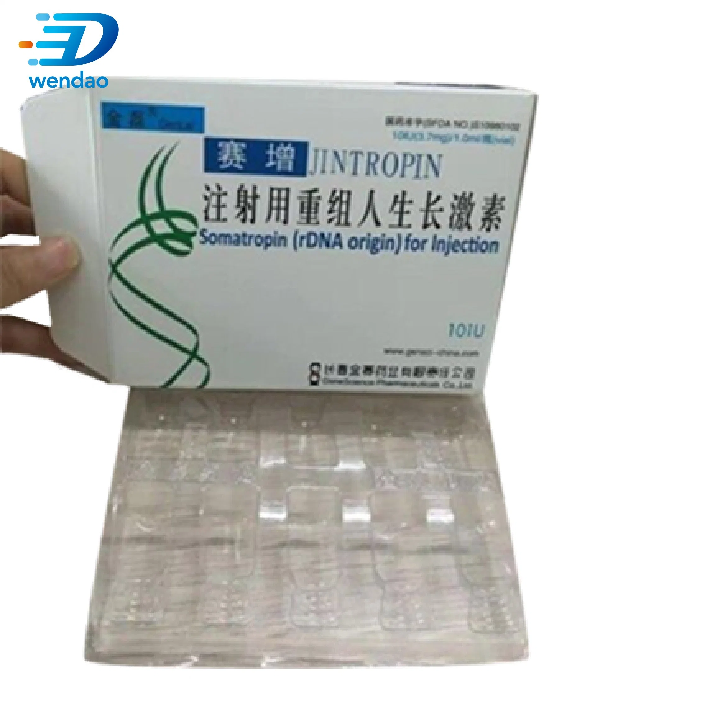 Custom Clear PVC Plastic Hanger Clamshell Double Blister Packaging Box for 2ml Vial