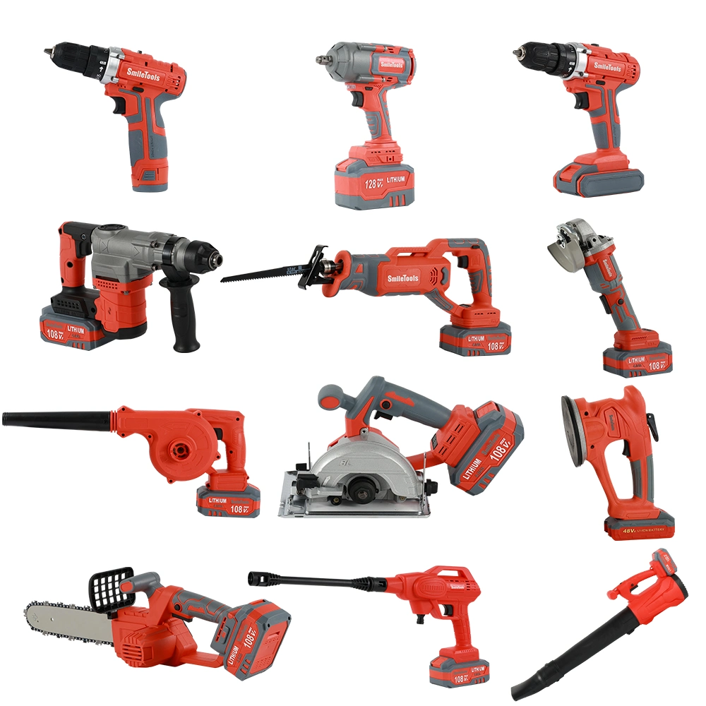 Power Tools Rechargeable Lithium Electric Hammer Drill Brushless Angle Grinder Cordless Wrench Combination Tool Set