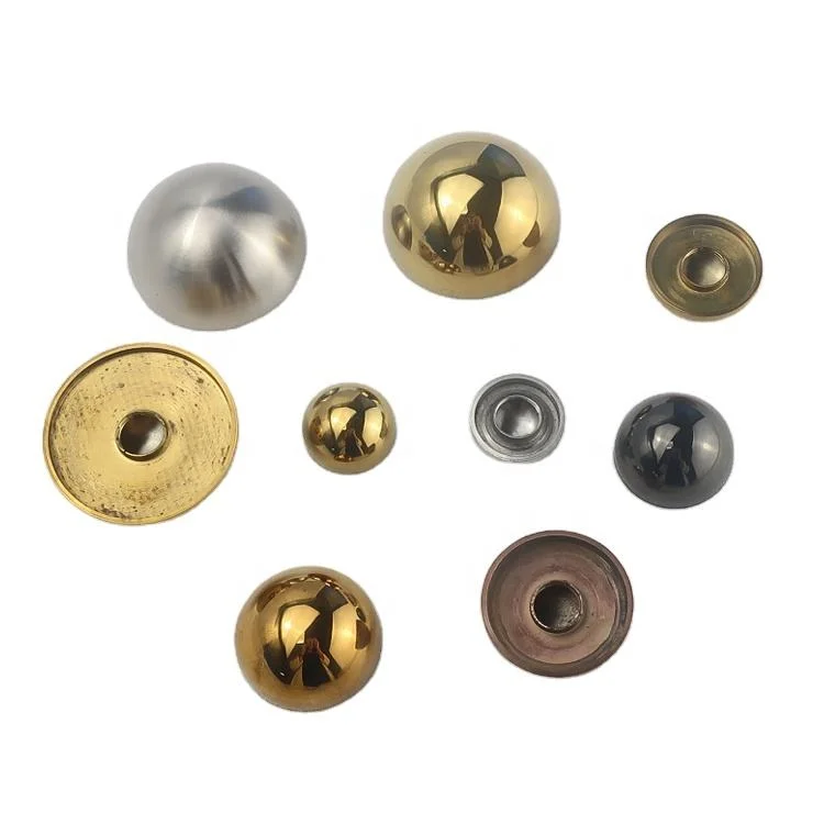 Half Round Stainless Steel Screw Cap Sets for Furniture Door Decoration 20 25 30 40 50 60 80mm Dome Cover Fasteners