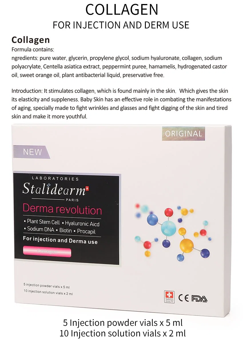 Stalidearm Collagen Mesoterapia injection Serum Skin Booster Mesoterapia Solution Meno Defina o preço por grosso personalizado da fábrica de etiquetas privadas