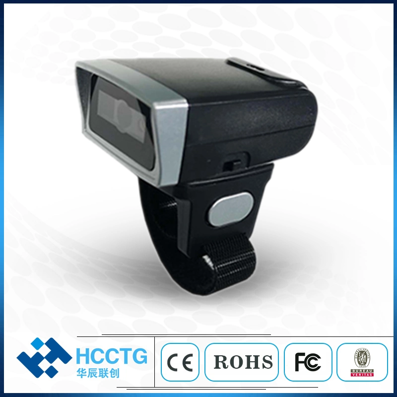 Finger Ring Bluetooth Qr Industrial Barcode Scanner 1d 2D Handfree Android Code Reader HS-S03