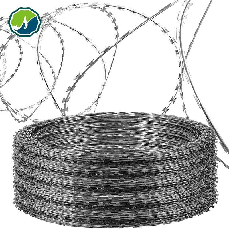 Galvanized PVC Stainless Steel Concertina Razor Barbed Wire Bto-22 Bto-60 Cbt-65 Fencing Wire Price