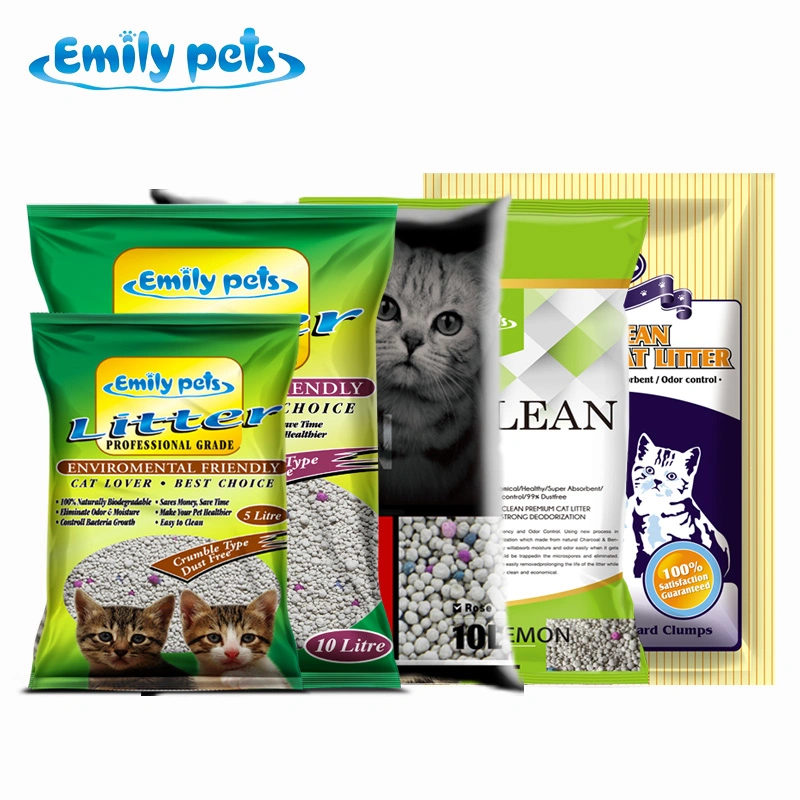 Alimentação de animais de estimação Emily Clumping Bentonite Natural Cat Areia Produtos animais de estimação Venda Quente