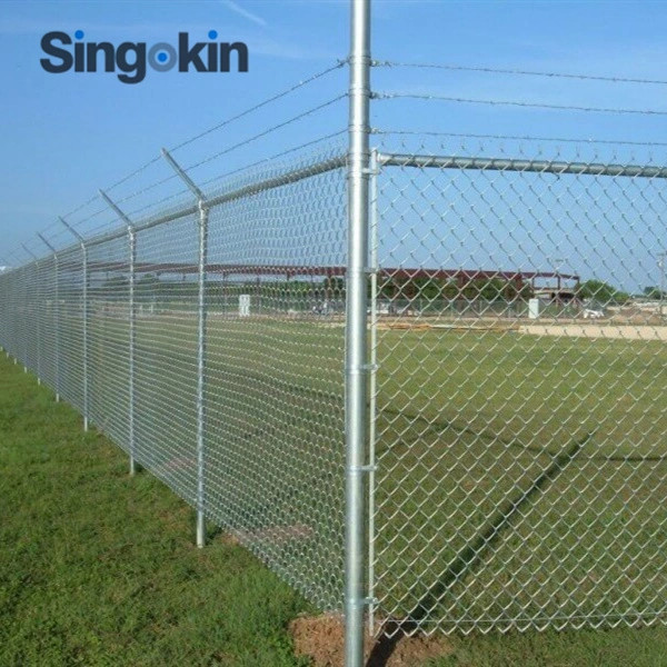 Galvanized Diamond Shape Wire Mesh Steel Chain Link Fence