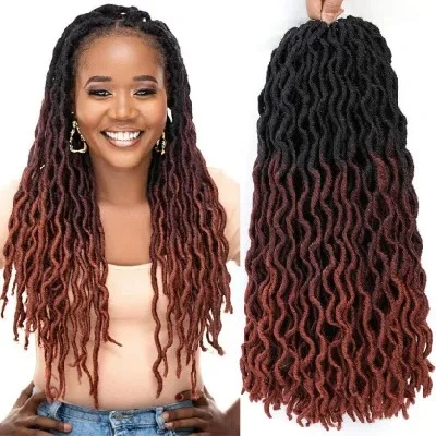 Braid en gros Wavy Curly Crochet Braid cheveux Goddess synthétique Gypsy Extension des emplacements