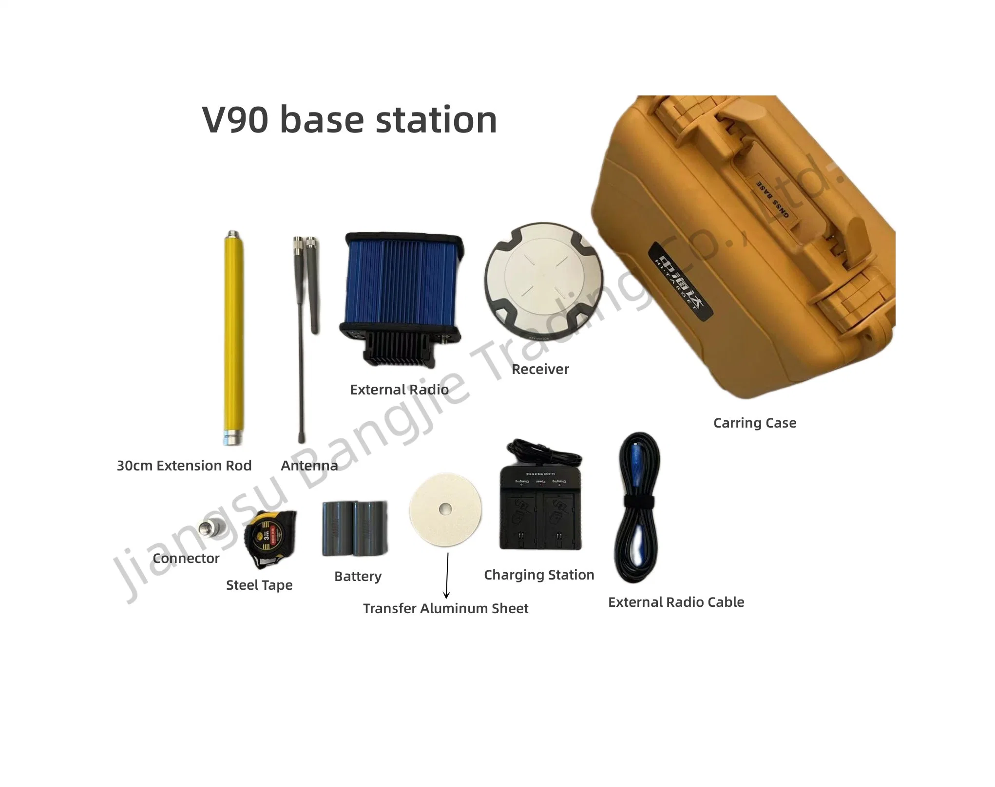 Instrument de relevé d'inclinaison à la vente à chaud GPS Rover+base Hi-Target V90 Récepteur GNSS