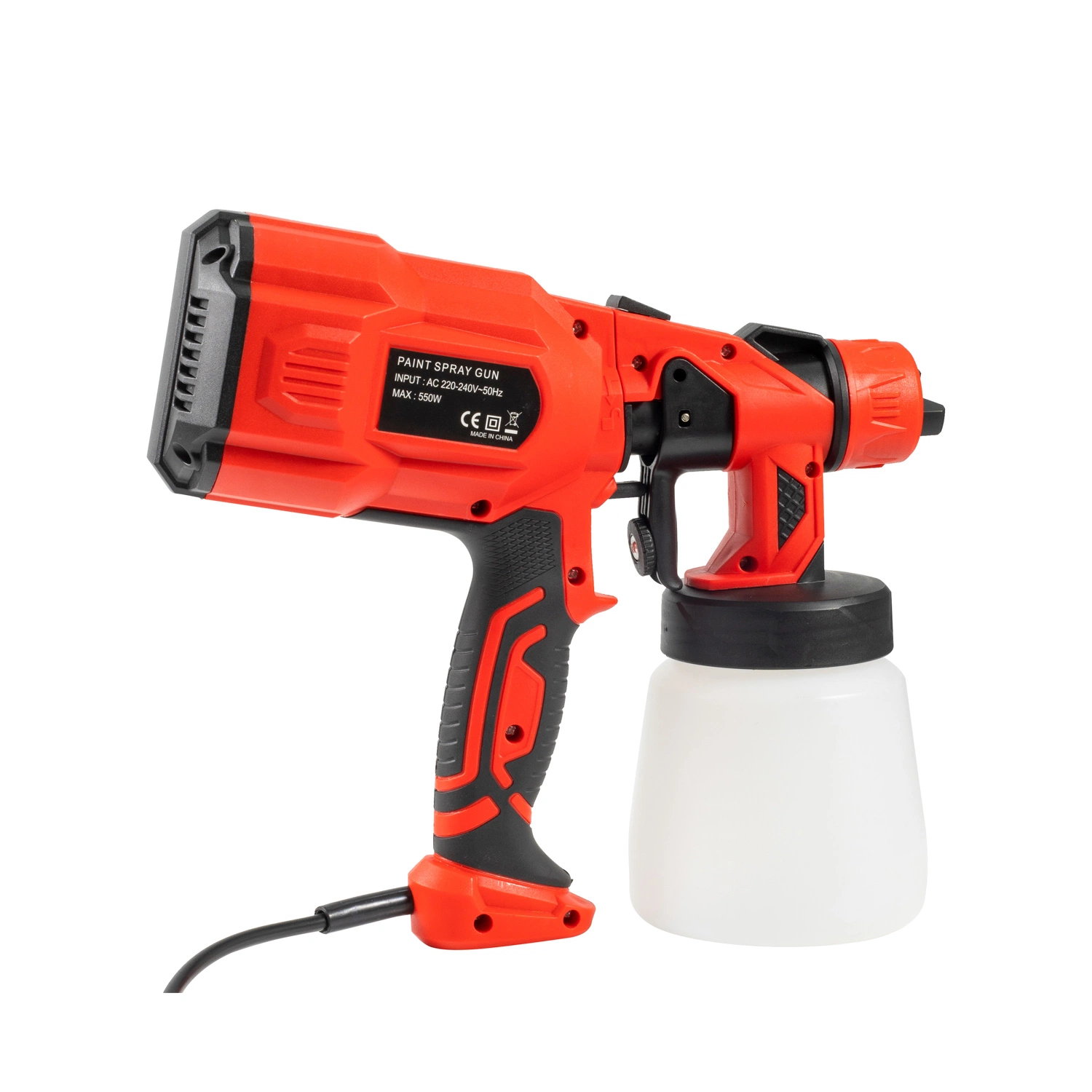 550W Handheld HVLP Portable Electric Cordless Paint Spray Gun with Flow Control