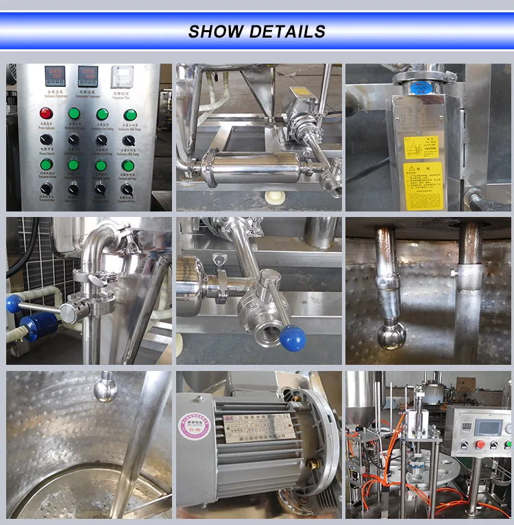 Small Dairy Processing Line/Flavour Milk Yogurt Production Machinery