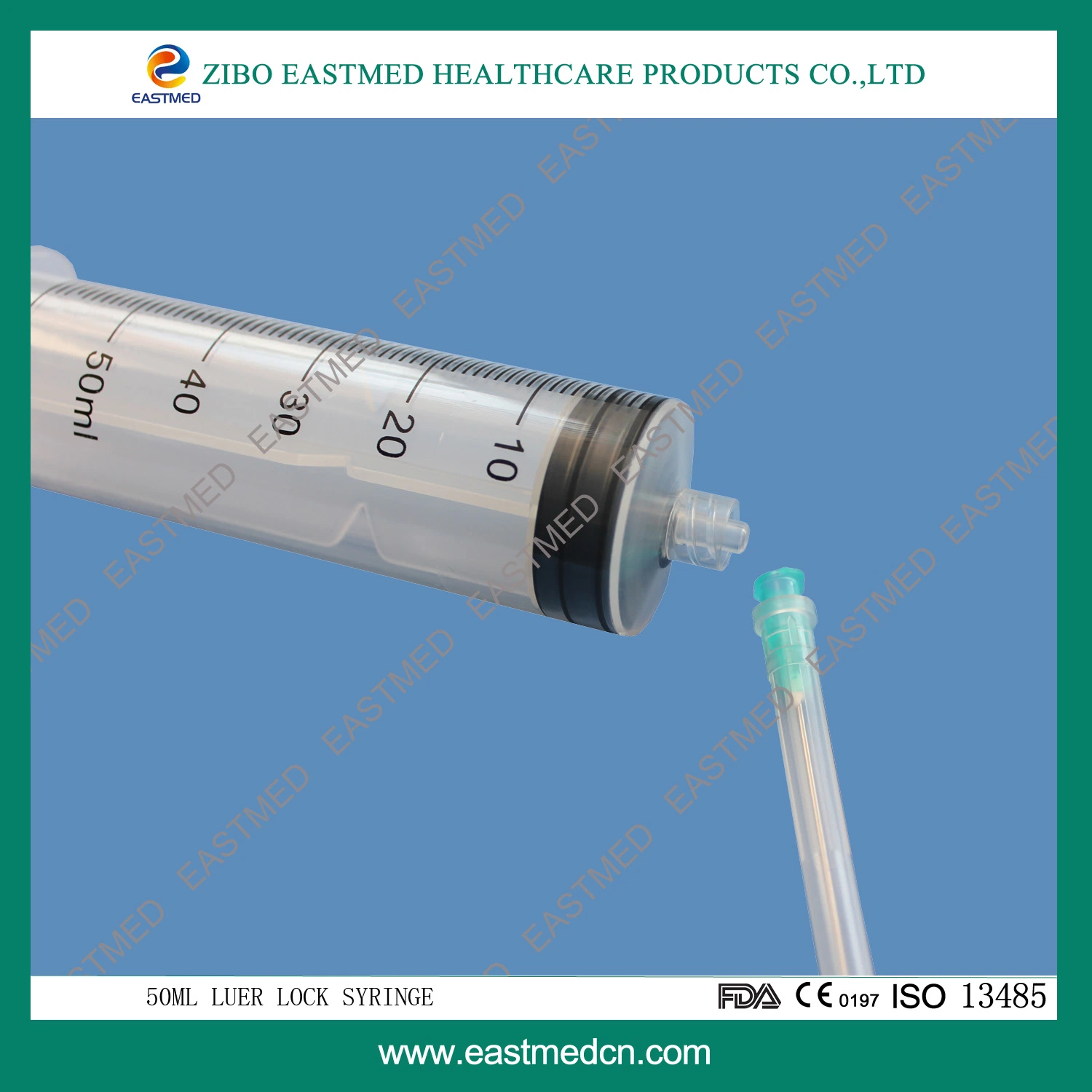 Disponsable Medcal Sterile Syringe, 3-Parts, Luer Lock, 60ml with Catheter Tip