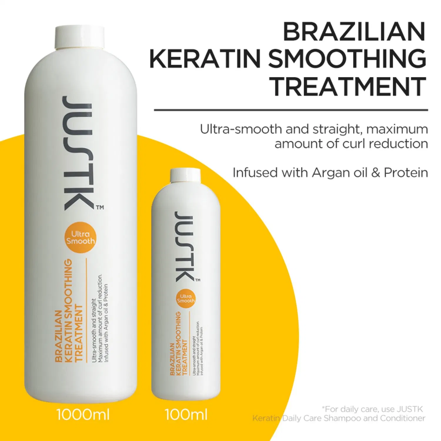 Justk Professional Hair Treatment Brazilian Smoothing Treatment Softening Hair Care