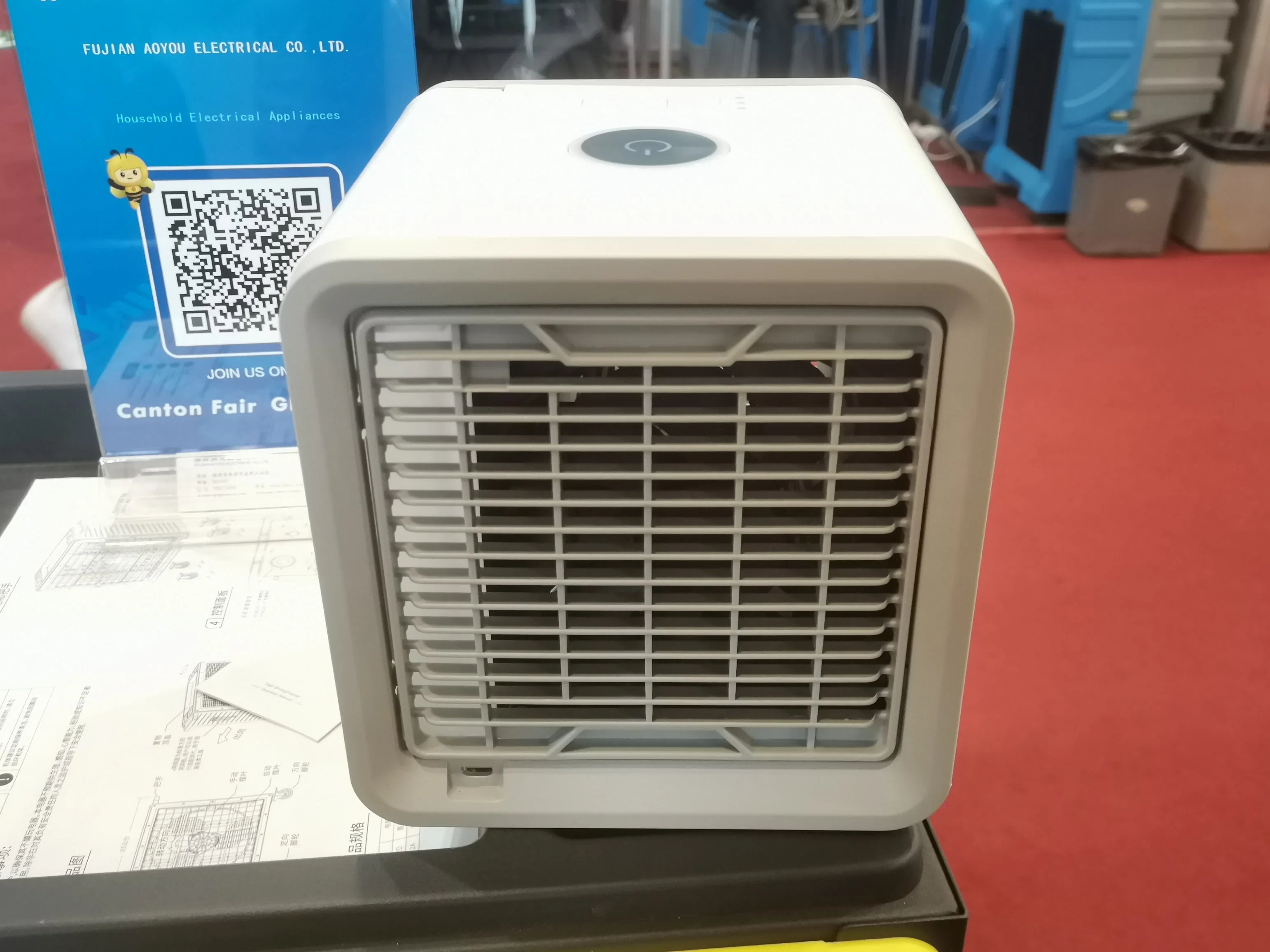 Household Mini Air Cooler Desktop Office Air Cooler with Colorful Light