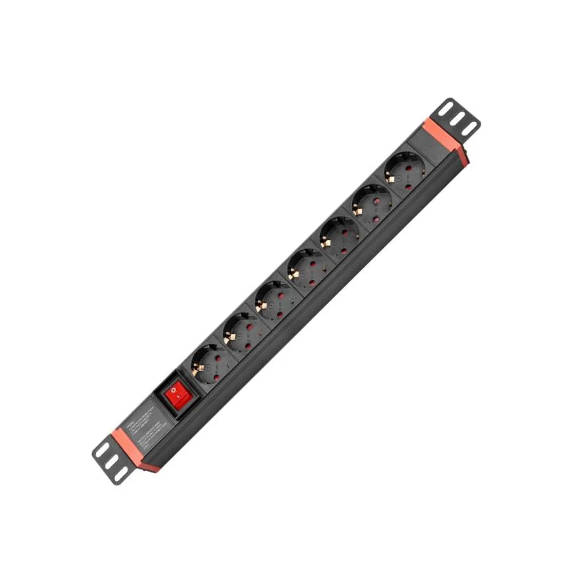 6 Ways Germany Power Strip with Air Switch for Data Center