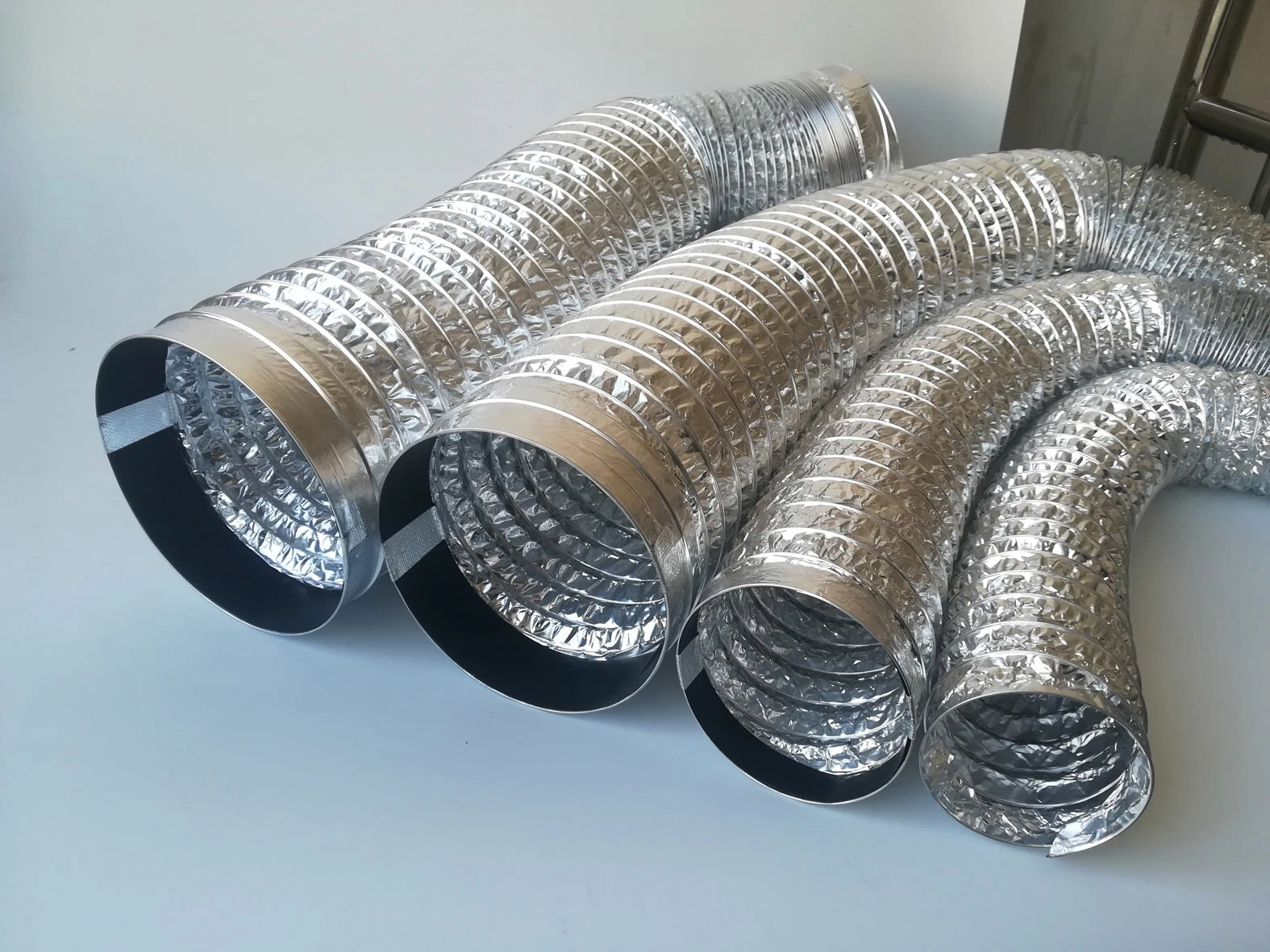 Factory Manufacture Flexible Aluminum Foil Ventilation Duct Telescope Air Pipe Exhaust Smoke Tube