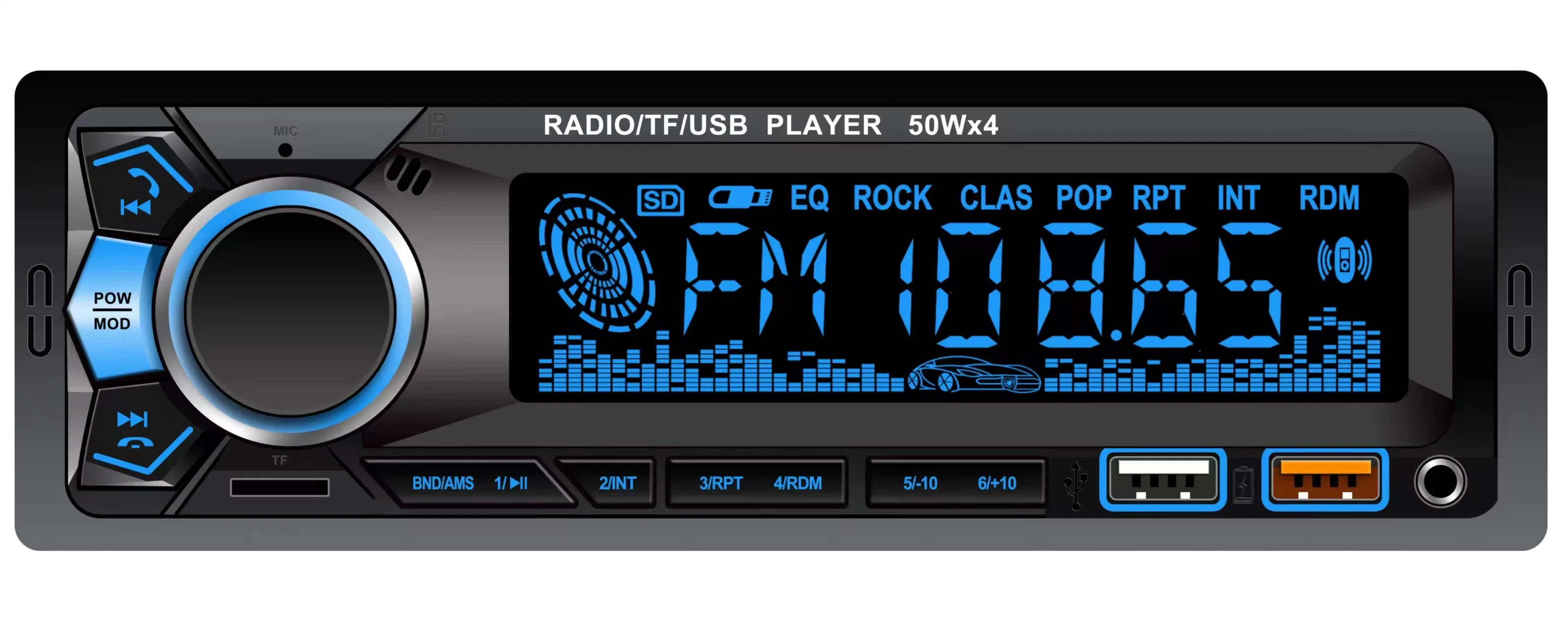 Автомобильная USB SD плеер плеер с 2 порта USB Am FM Bt автомобильный FM плеер Автомобильный MP3-плеер Аудиосистема автомобиля проигрыватель USB