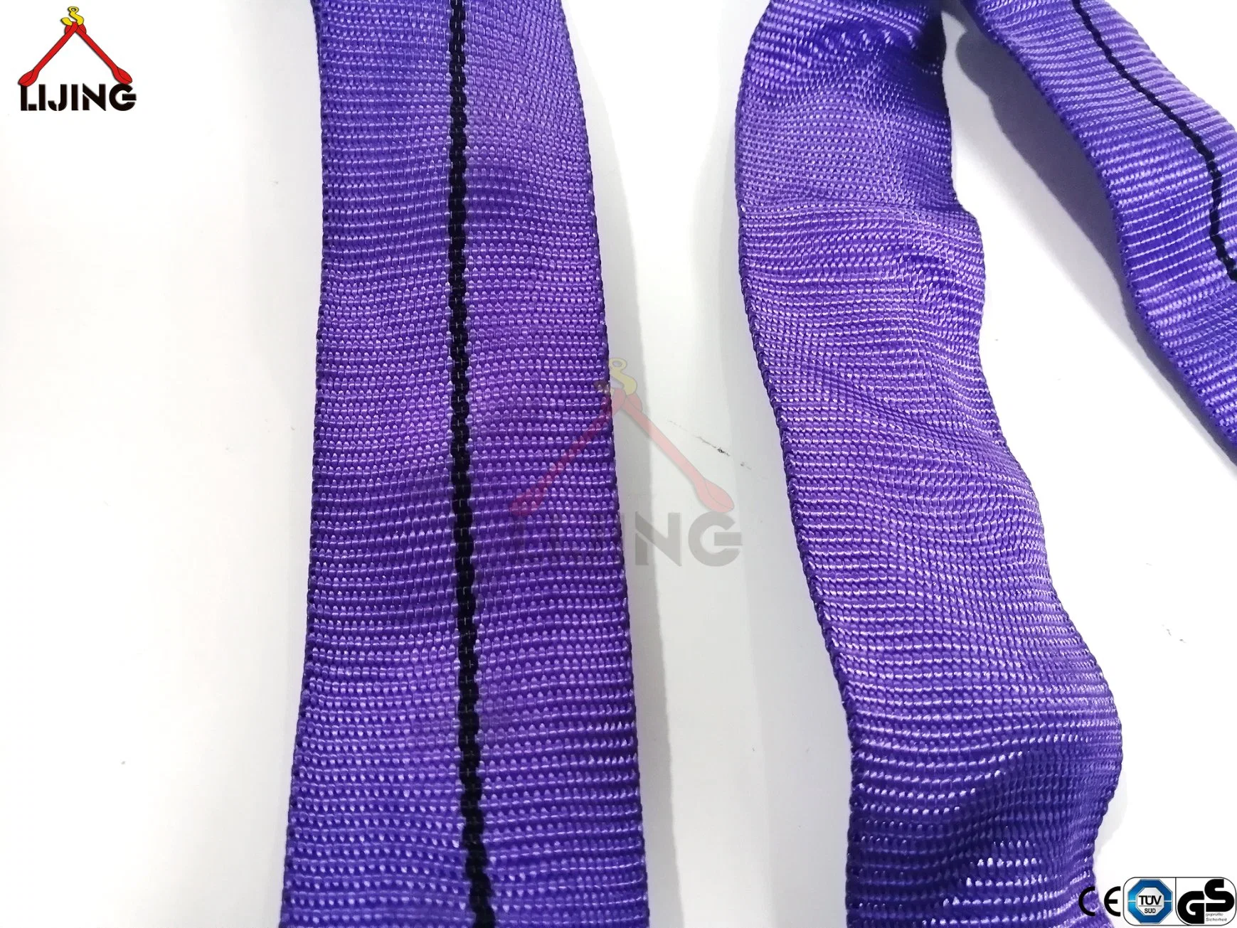 2m 1t 40mm Purple Polyester Lifting Endless Round Sling En1492-2: 2000