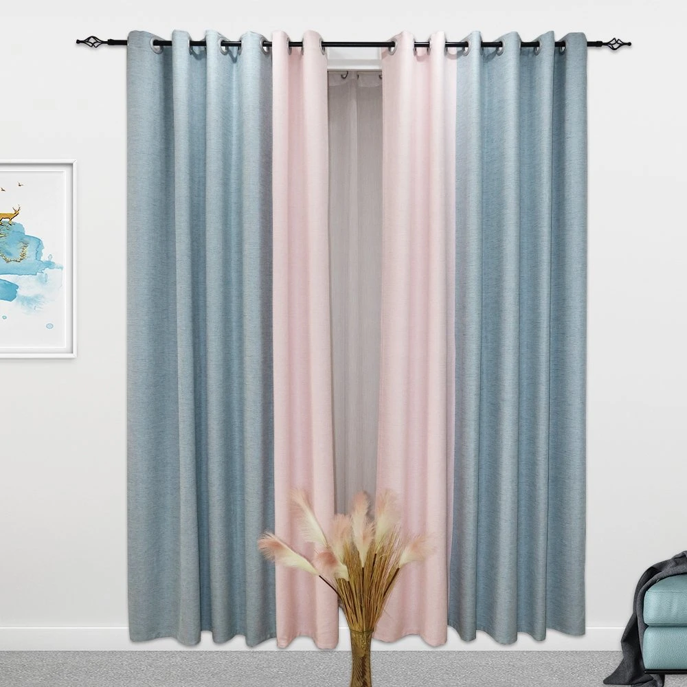 High quality/High cost performance  Hotel Hospital Window Curtain Polyester Wholesale/Supplier Curtains Color Hemp Cotton Fabric