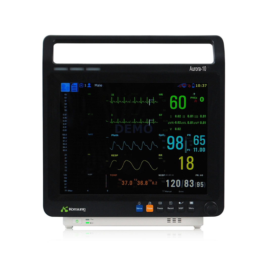 10.4-pulgadas Multi-Parameter PNI ECG capnografía Medical Monitor veterinario con CE