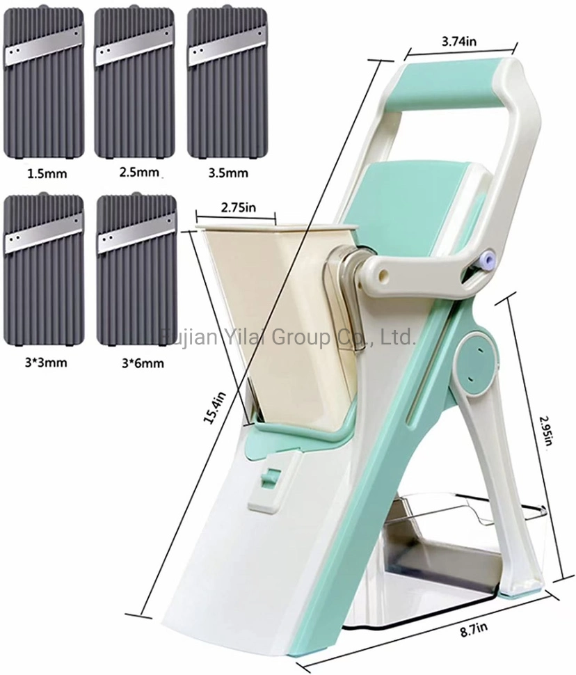 Corte seguro Mandoline Slicer Cortador de vegetales, Veggie rebanador Picador de comida ensalada de patatas cebolla zanahoria Manzana Carnes Frutas Hortalizas