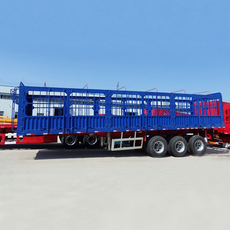 50t 60t Heavy Load Capacity Fence Type Dropside Bulk Cargo Transport Semi Trailer