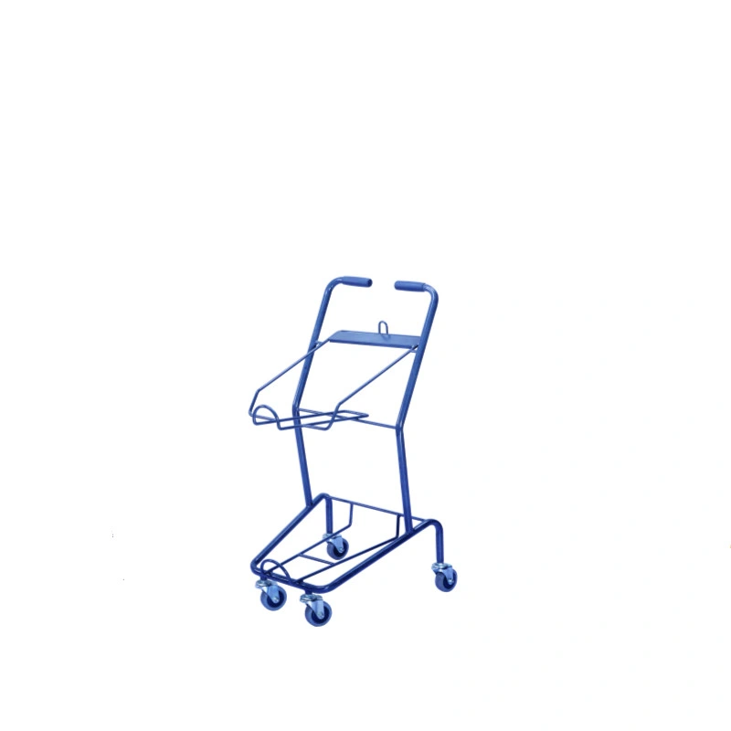 Wholesale/Supplier Supermarket Shopping Trolley Cart with Plastic Basket