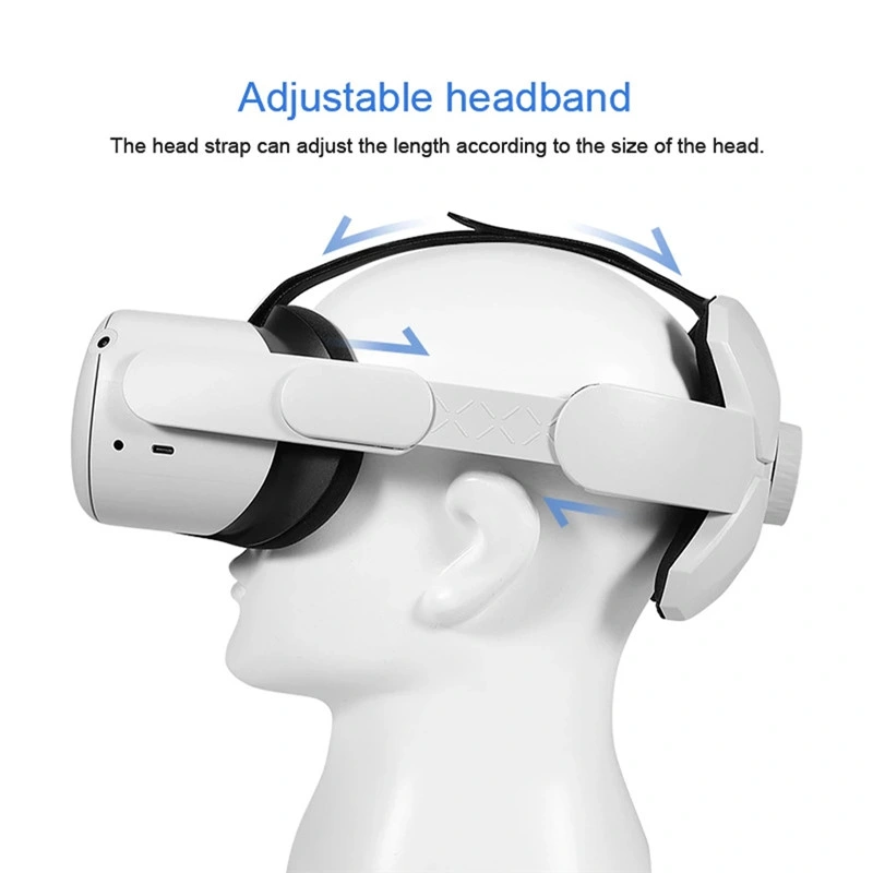 Vr66 Hot Selling Reusable Durable Virtual Reality Adjustable Headband Augmented Design Head Strap for Oculus Quest 2 Accessories