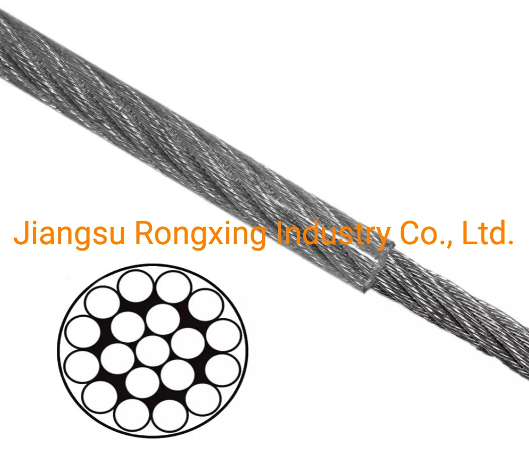 304H 1*19 en acier inoxydable 4,0 mm en PVC/Wire Rope enduit PU fabriquer en Chine