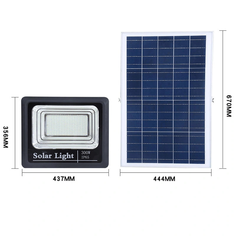 Commande à distance de 300W Projecteur solaire LED Spot de jardin d'éclairage des feux de système d'alimentation de l'enregistrement de l'énergie décoration Accueil Produits Portable Outdoor Wall Street