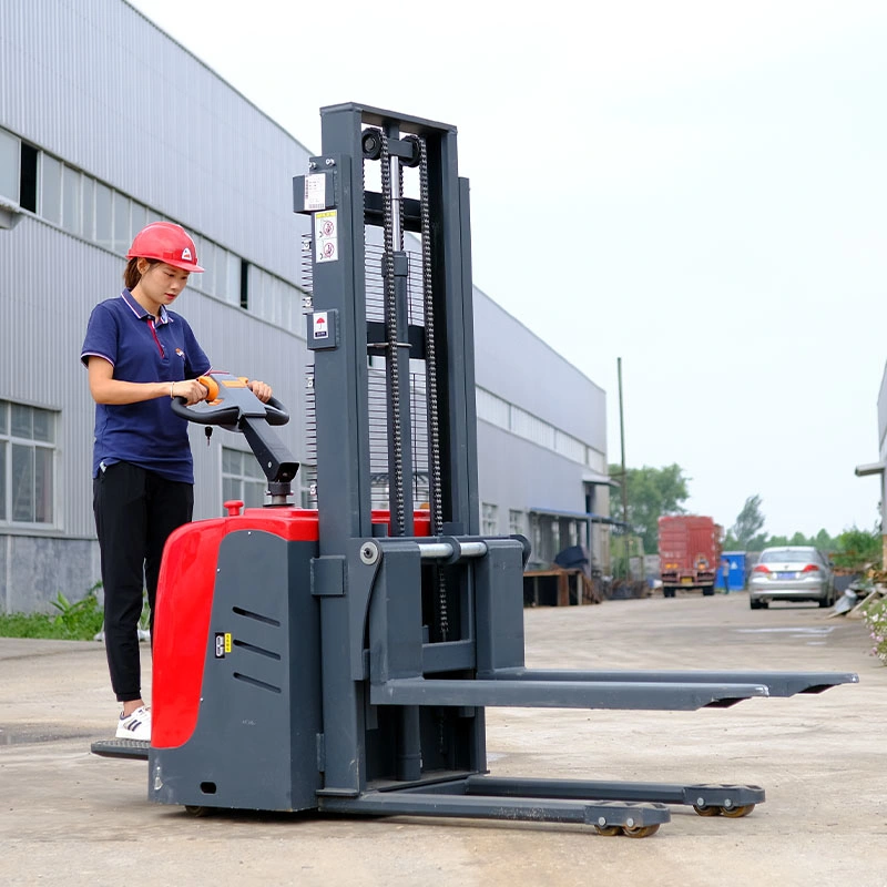 500kg 1000kg Van Self -Loading Semi Electric Stacker Portable Auto Lift Self Loading Pallet Forklift with Lithium Battery