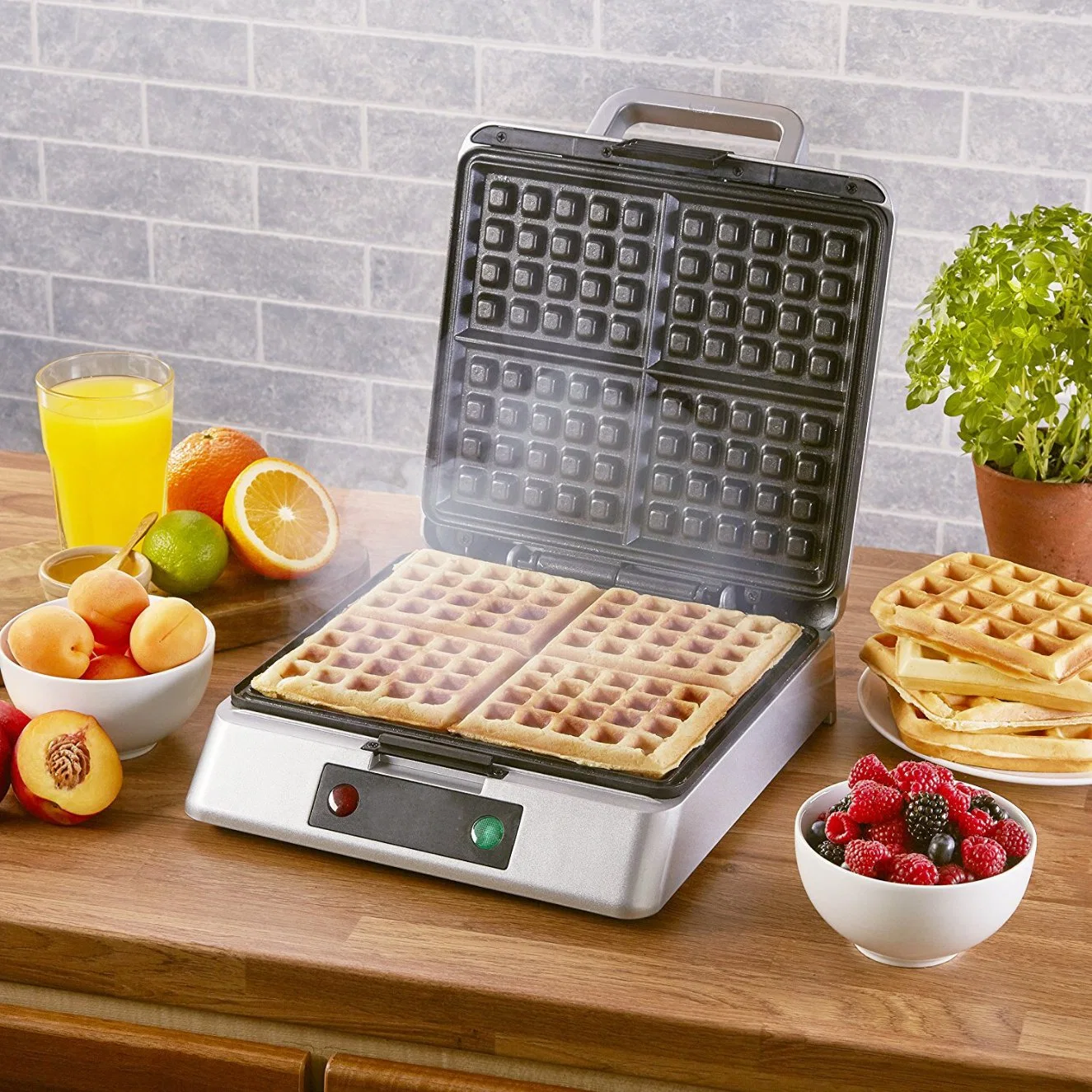 Electric 4 Slice XXL Belgian Waffle Maker